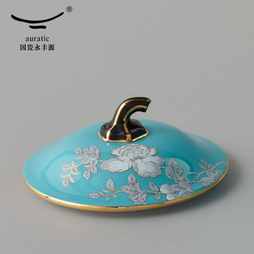 auratic国瓷永丰源 水墨牡丹陶瓷盖杯家用带盖泡茶杯子办公室喝茶杯 3件套盖杯 商品图2