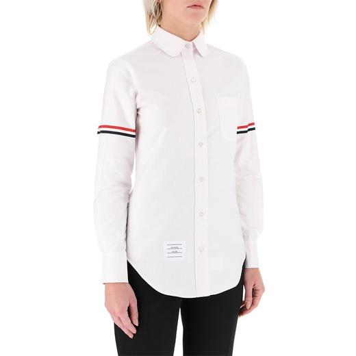 thombrowne汤姆布朗女士罗缎标饰条纹牛津长袖衬衫fll019e00098
