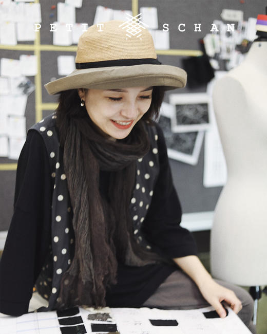 PETIT SCHAN小闪 #015 Tale of Two Cities双城记 日本面料布草拼接随意造型草帽 商品图6