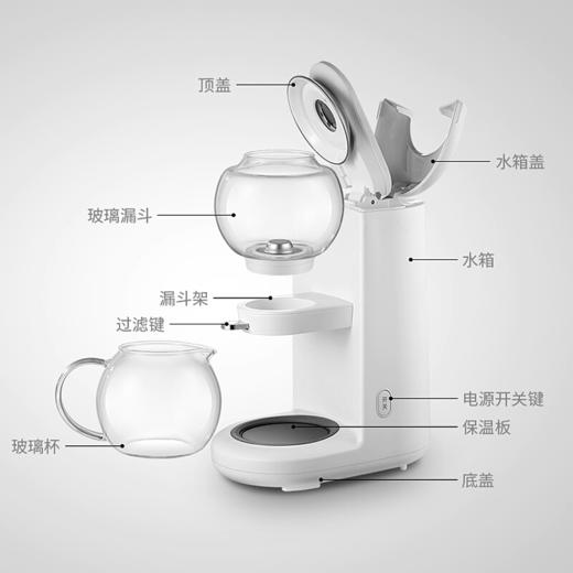 鸣▪盏煮茶器家用小型全自动花茶壶多功能养生壶茶渣分离保温茶饮机 鸣盏MZ-1151茶饮机(500ml) 商品图10