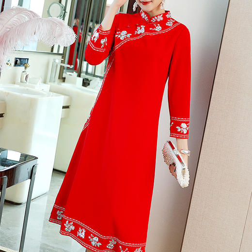 KDS-953春季新款国风复古改良旗袍 商品图2