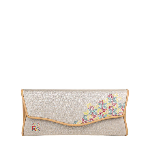 SAINTJOY/上久楷宋锦晚宴包杏色云水纹BWS18C1501 商品图0