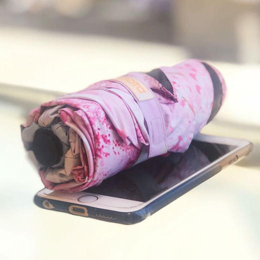 YOPOTA/优品堂“三生三世 星湖桃花”五折黑胶超轻防紫外线遮阳伞太阳伞 商品图8