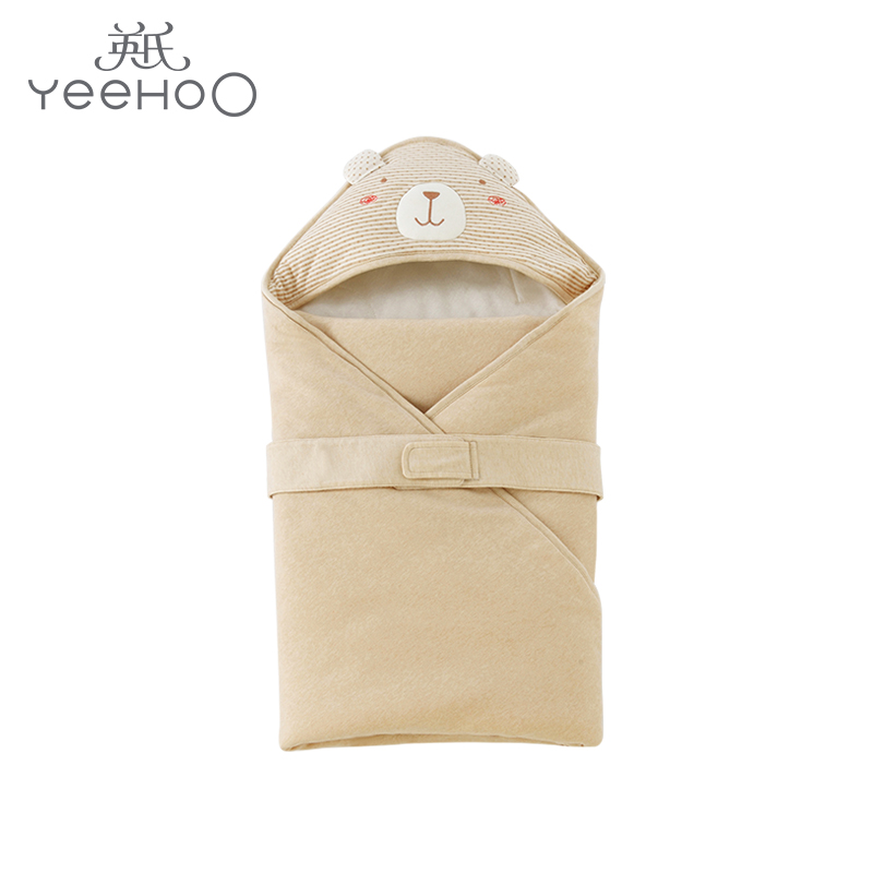 英氏春秋款婴儿抱被新生儿纯棉有机棉大抱毯小盖被10096661