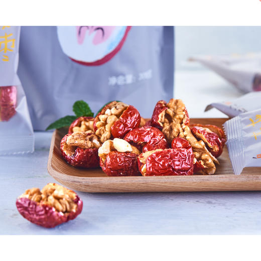 自然集 灰枣红枣夹核桃 休闲零食即食果干 无添加坚果 新疆特产300g 商品图2