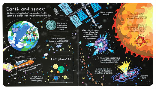 看里面低幼系列 揭秘科学 英文原版Look Inside Science 科学秘密 身体 太空 科普纸板翻翻书 低幼童书 英国Usborne 商品图2