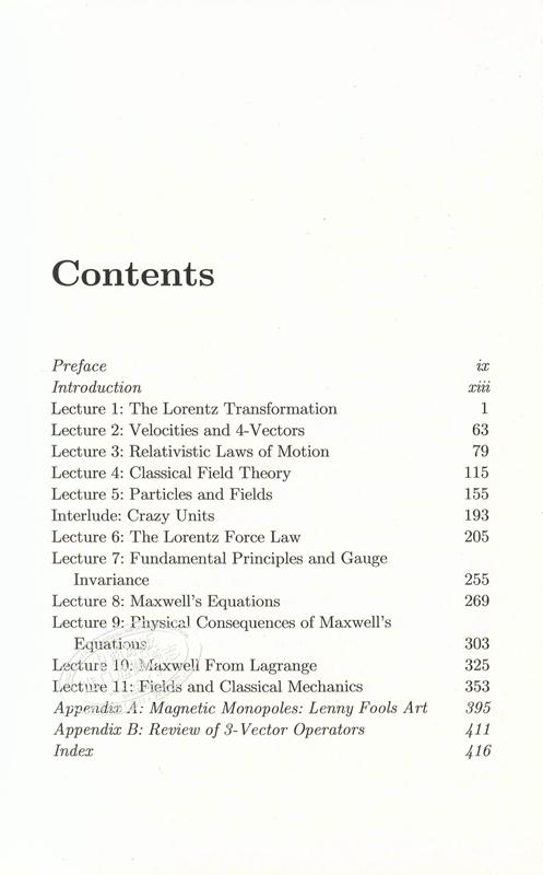 【中商原版】狭义相对论与经典场论 英文原版 Special Relativity and Classical Field Theory Leonard Susskind, Art Friedma 商品图4