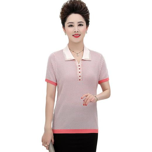 QYY-xx2001夏季翻领冰丝t恤短袖上衣 商品图4