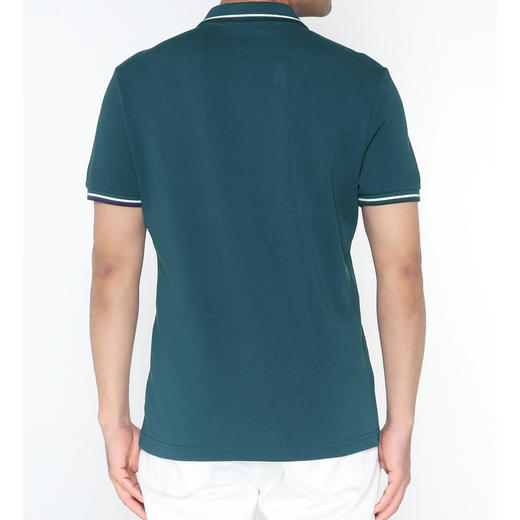 Marco Azzali 墨绿色小豹头刺绣POLO衫 T5259701 商品图1