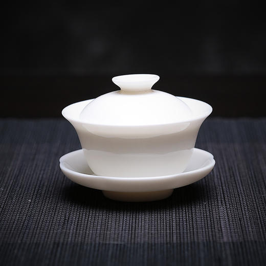 【盖碗/茶壶】定制玉瓷2.8寸盖碗三才盖碗 商品图4