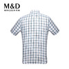 M&D/名盾新款 休闲短袖 中青年纯棉 两色格子衬衫男商场同款 商品缩略图1