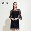 EITIE爱特爱女装春夏季荷叶花边七分袖性感蕾丝拼接连衣裙5907694 商品缩略图0