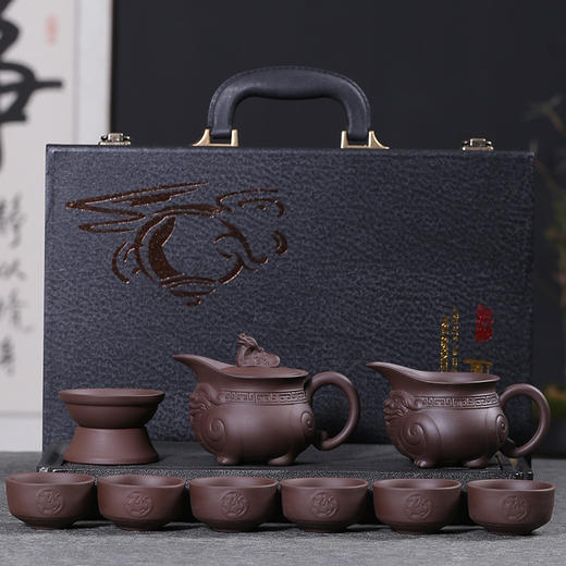 【紫砂功夫茶具套装】茶杯茶壶礼盒居家日用商务活动小礼品纪念品 商品图3