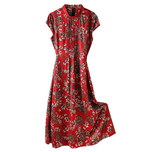 上海旗袍厂ASE-6668印花时尚真丝连衣裙 商品图3