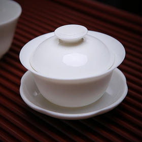 【盖碗/茶壶】定制玉瓷2.8寸盖碗三才盖碗