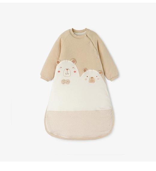 英氏新生婴儿夹棉保暖长袖有机棉睡袋 男女宝睡袋防踢被10096673 商品图0