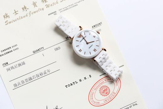 原装Emporio Armani 阿玛尼白色陶瓷女表 时尚靓丽石英表、 商品图6