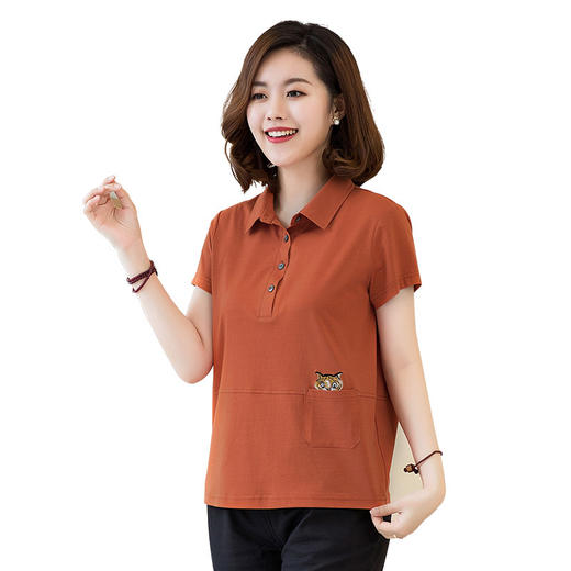 HHC-8X1817中老年夏装新款短袖t恤衫 商品图4