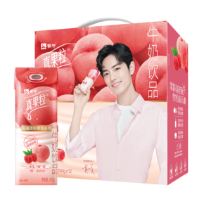 蒙牛高端真果粒白桃树莓味240g*10盒