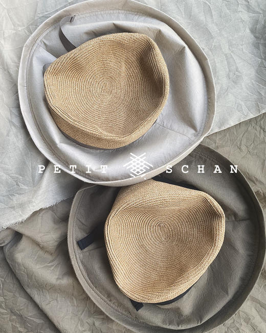 PETIT SCHAN小闪 #015 Tale of Two Cities双城记 日本面料布草拼接随意造型草帽 商品图0