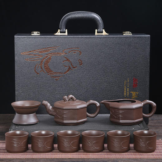 【紫砂功夫茶具套装】茶杯茶壶礼盒居家日用商务活动小礼品纪念品 商品图1