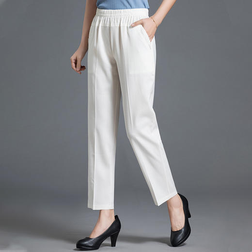 MQ-1601-Q10夏薄款宽松休闲直筒棉麻九分长裤YY 商品图2