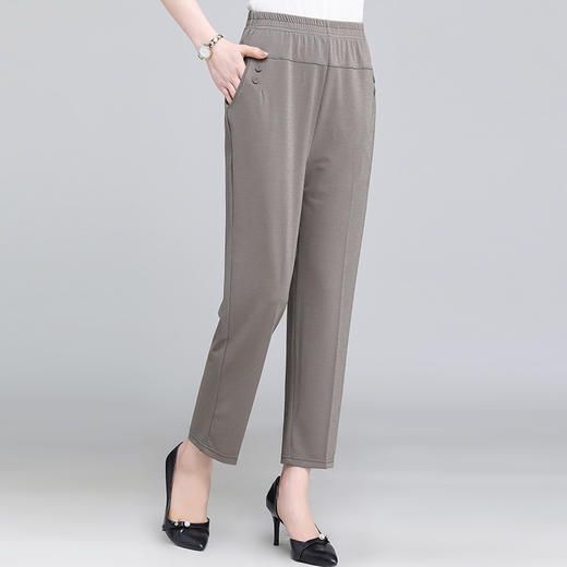 NP-1905夏季休闲宽松直筒松紧高腰外穿九分裤 商品图1
