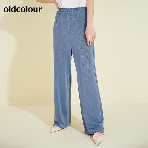 oldcolour夏季薄款阔腿宽松家居休闲裤女垂感舒服长裤女打底百搭BM21073018 商品图1