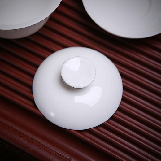 【盖碗/茶壶】定制玉瓷3.5寸志贵盖碗甜白瓷三才盖碗 商品图3