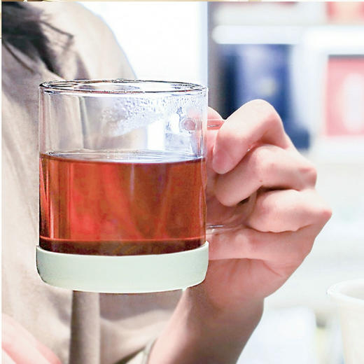 希岸轻享办公杯 茶水分离泡茶杯 带把盖过滤大容量高档玻璃喝水杯 商品图2