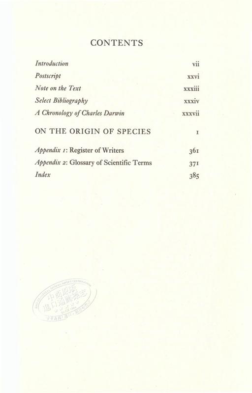 【中商原版】物种起源（牛津世界经典系列）英文原版 On the Origin of Species (Oxford Worlds Classics)  Charles Darwin 商品图4