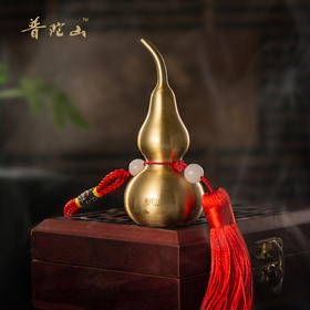 普陀山 平安铜葫芦摆件 全铜汽车挂件办公室解压神器