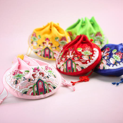 手作刺绣香囊含1内胆 | 刺绣荷花福寿多款夏季花色颜色可选。 商品图7