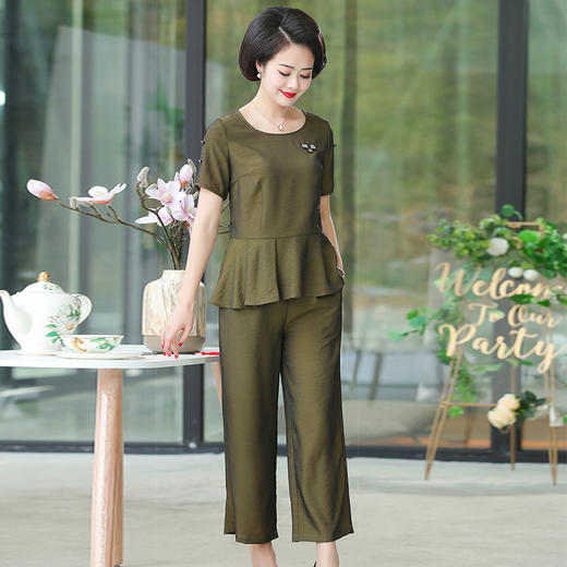 SMJR-8193632夏新款妈妈装连衣裙套装 商品图3