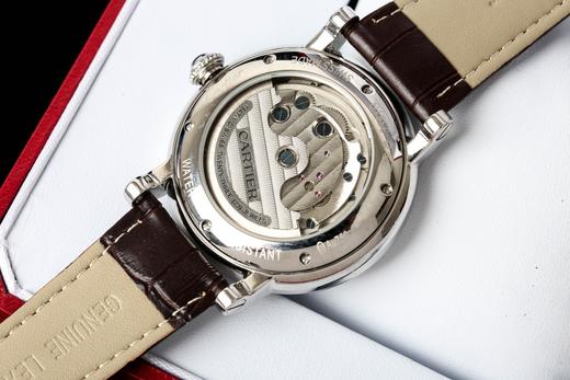 卡地亚-Cartier优雅男士腕表 全自动机械机芯，316精钢表壳，矿物质水晶镜面 进口小牛皮皮带 商品图5