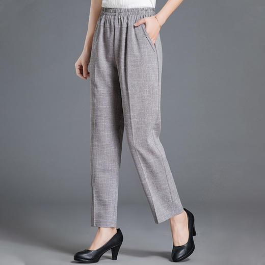 MQ-1601-Q10夏薄款宽松休闲直筒棉麻九分长裤YY 商品图3