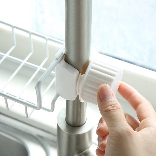 FaSoLa 水龙头置物架 厨房沥水家用免打孔水槽水池抹布夹式收纳架 商品图3