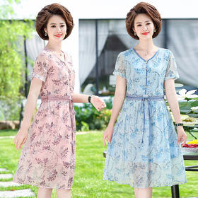 XQ-CB12023夏季新款妈妈装连衣裙