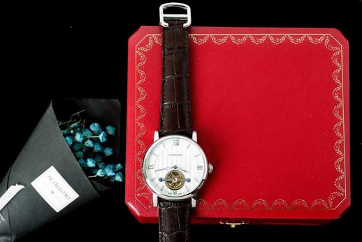 卡地亚-Cartier优雅男士腕表 全自动机械机芯，316精钢表壳，矿物质水晶镜面 进口小牛皮皮带 商品图7