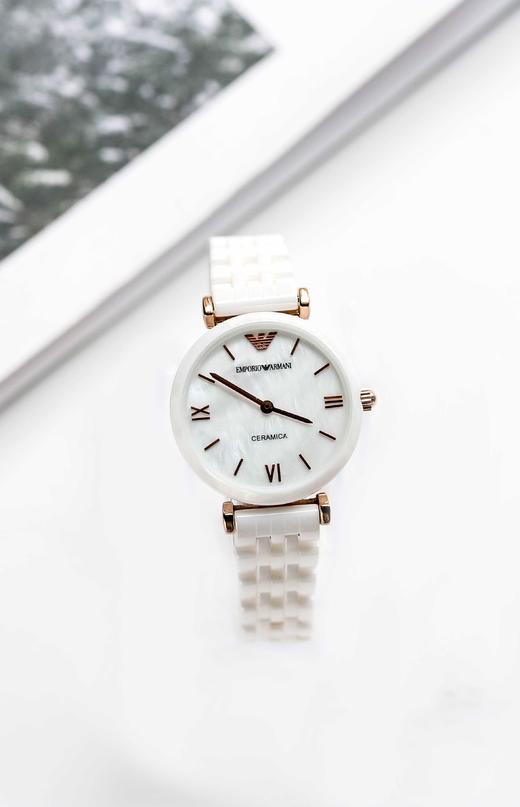 原装Emporio Armani 阿玛尼白色陶瓷女表 时尚靓丽石英表、 商品图0