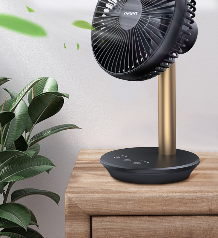 英伦桌面台式风扇螺旋大风力4000毫安超长续航