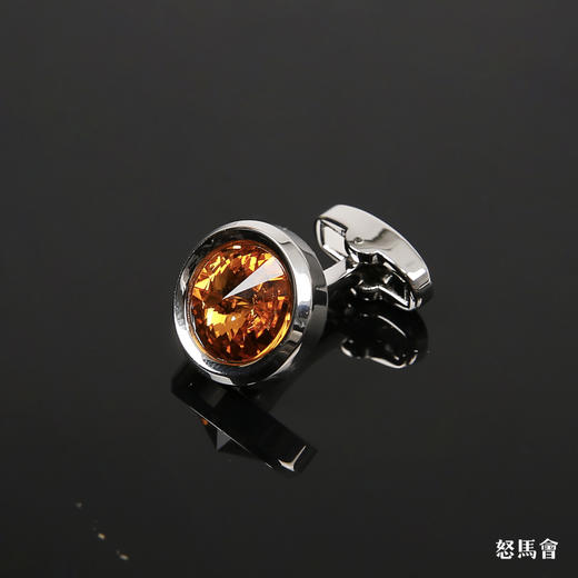 琥珀色施华洛世奇水晶袖扣 商品图2