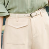 欧芮儿新款纯色腰带短裤女高腰阔腿裤 商品缩略图3