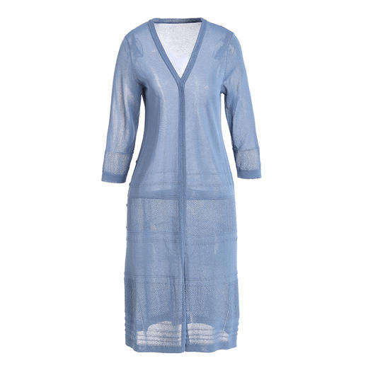 【两色可选】乔万尼针织开衫夏休闲气质薄款外搭女长袖空调衫外套中长ES2M222 商品图4