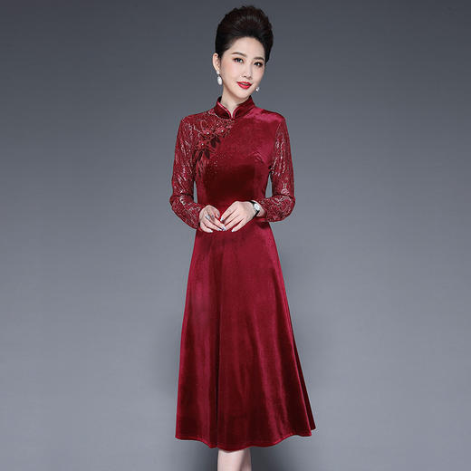 新款结婚妈妈装春季高贵喜婆婆婚宴装参加婚礼服连衣裙(货号 rc1972)