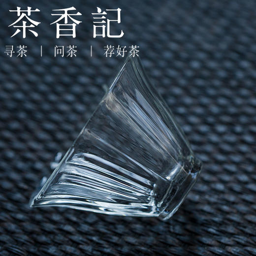 茶香记 手工吹制日式耐热玻璃小品杯40ml花瓣杯清透明亮秀雅茶杯 商品图2