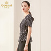 乔万尼桑蚕丝衬衫夏季新款真丝上衣女时尚气质修身衬衣短袖ES2C129 商品缩略图2