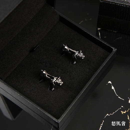 枪灰斗牛犬袖扣 商品图4