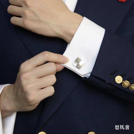 方形镀白金天然深海贝母袖扣 商品图5