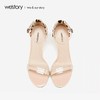 westory2020新款豹纹高跟凉鞋女细跟纯色性感甜美女鞋W29BG60011 商品缩略图1